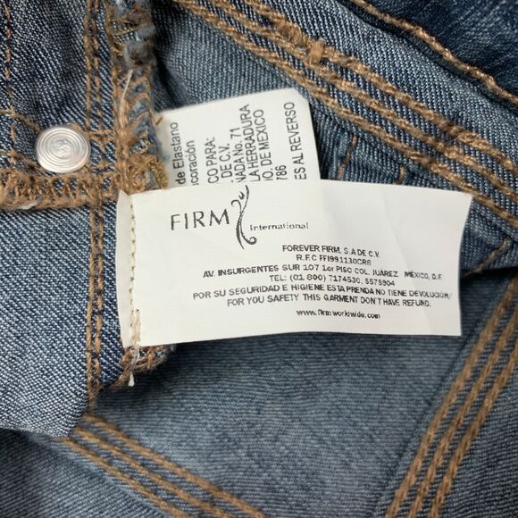 Luricci Firm International Womens Denim Jean Skirt Size 30 Blue Butt Lifter NWOT - Picture 4 of 5